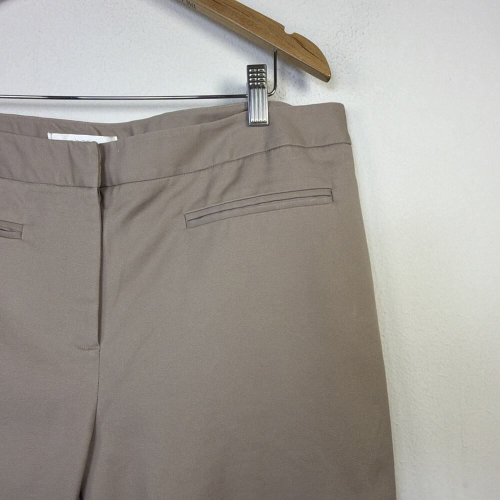 Chico's 2.5 Chino khaki Cropped Pants large 14 capri vacation resort cotton - Picture 2 of 11